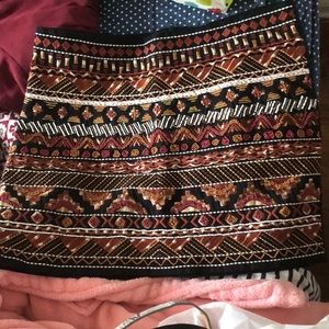 Bohemian beaded h&m mini skirt